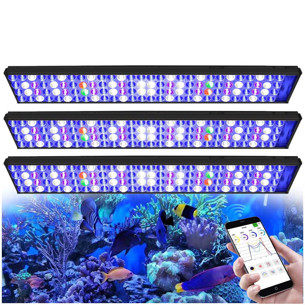 Marine X Aquarium - PopBloom H75 와이파이 LED 수족관 램프,