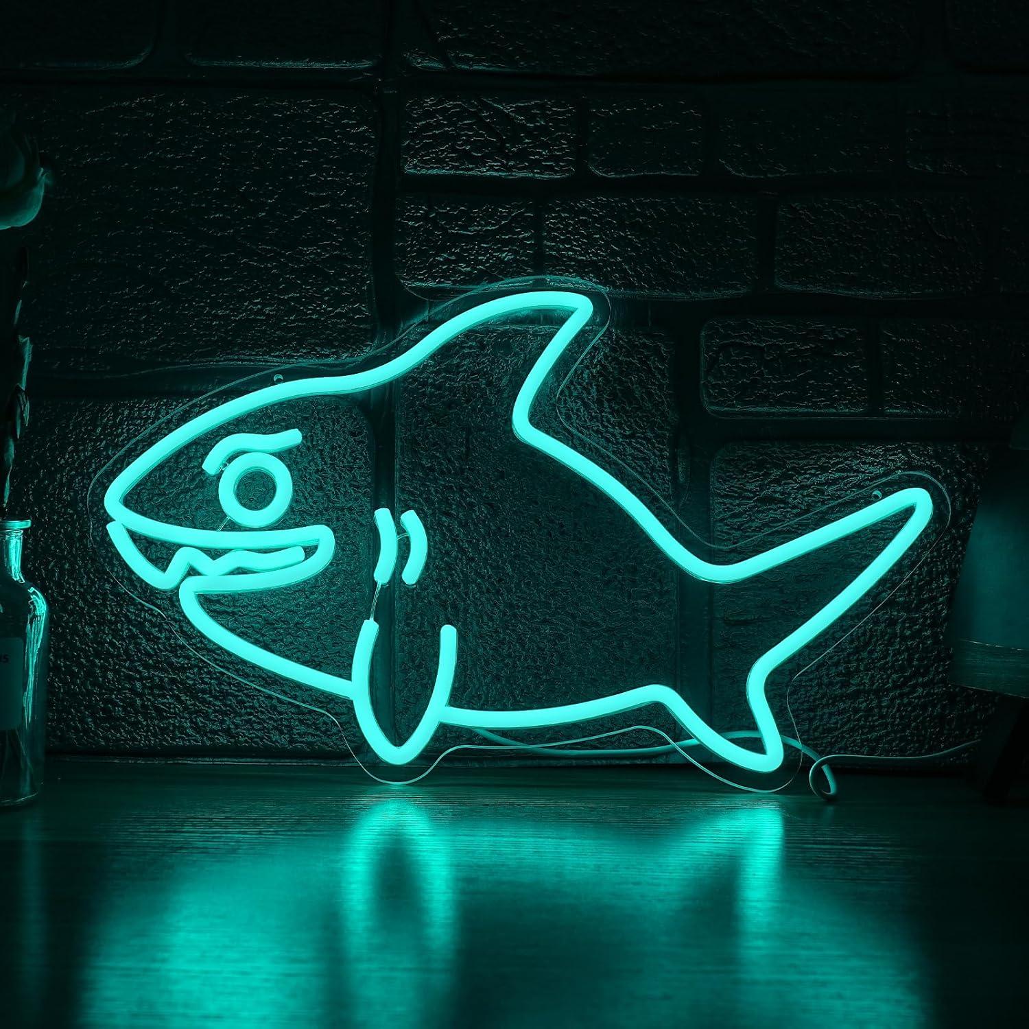 Marine Zoo - 상어 네온사인 USB 디밍 가능 LED