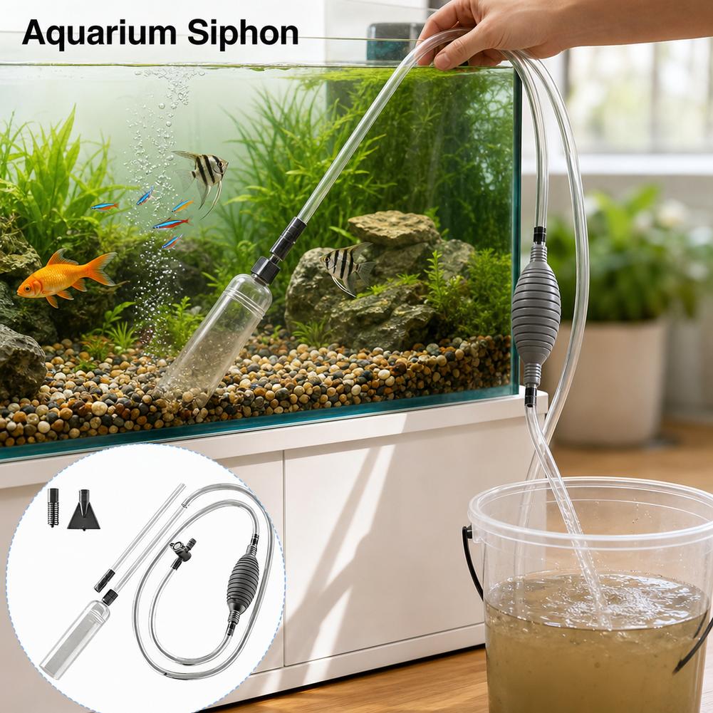 Marine Aquarium With Sump - 수동식 어항 사이펀 물갈이 키트, 자갈