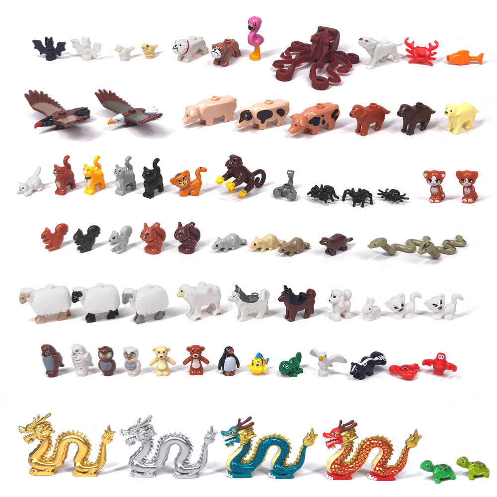 Marine Zoo - MOC 1PCS 프린트 동물원 동물 컬렉션