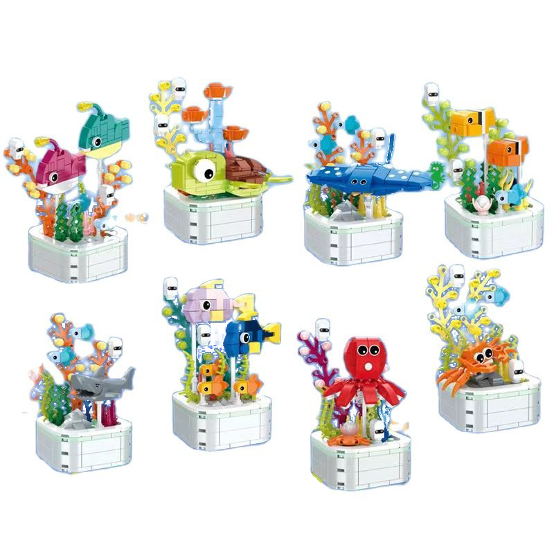 어린이용 귀여운 숲 동물 빌딩 블록, 조류 곤충, 해양 - Marine Zoo 리뷰 및 가격