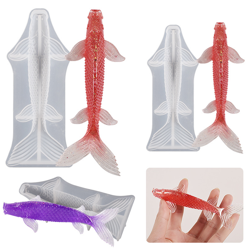 3D 잉어 모양 에폭시 수지 몰드 바다 동물 잉어 문어 - Aquarium Marine Fish 리뷰 및 가격