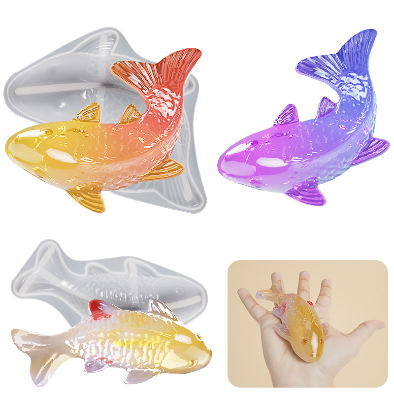 3D 잉어 모양 에폭시 수지 몰드 바다 동물 잉어 문어 - Aquarium Marine Fish 리뷰 및 가격