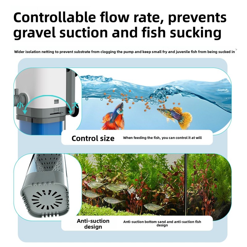 내장형 수족관 필터 – 금붕어를 위한 흡입, 산소 펌프 - Marine Aquarium Wave Maker 리뷰 및 가격