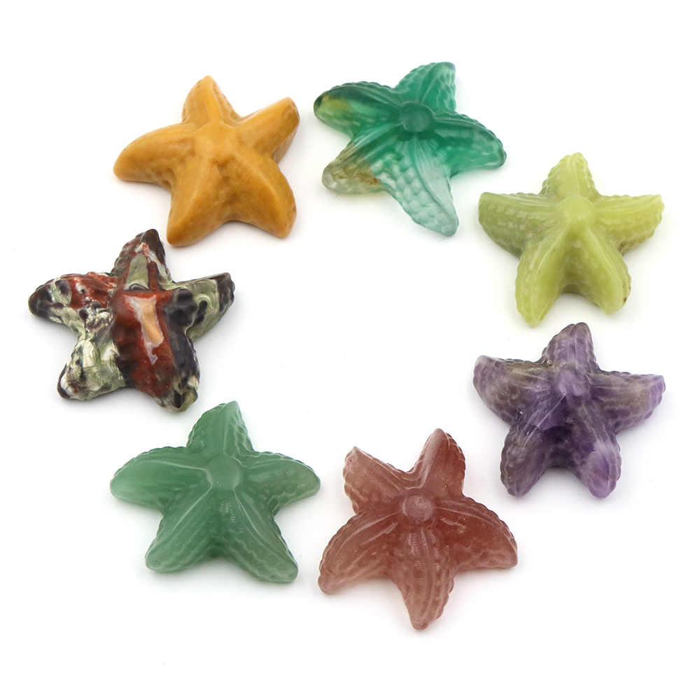 35mm 불가사리 모양 조각상 해양 동물 천연석 치유  - Aquarium Marine Fish 리뷰 및 가격