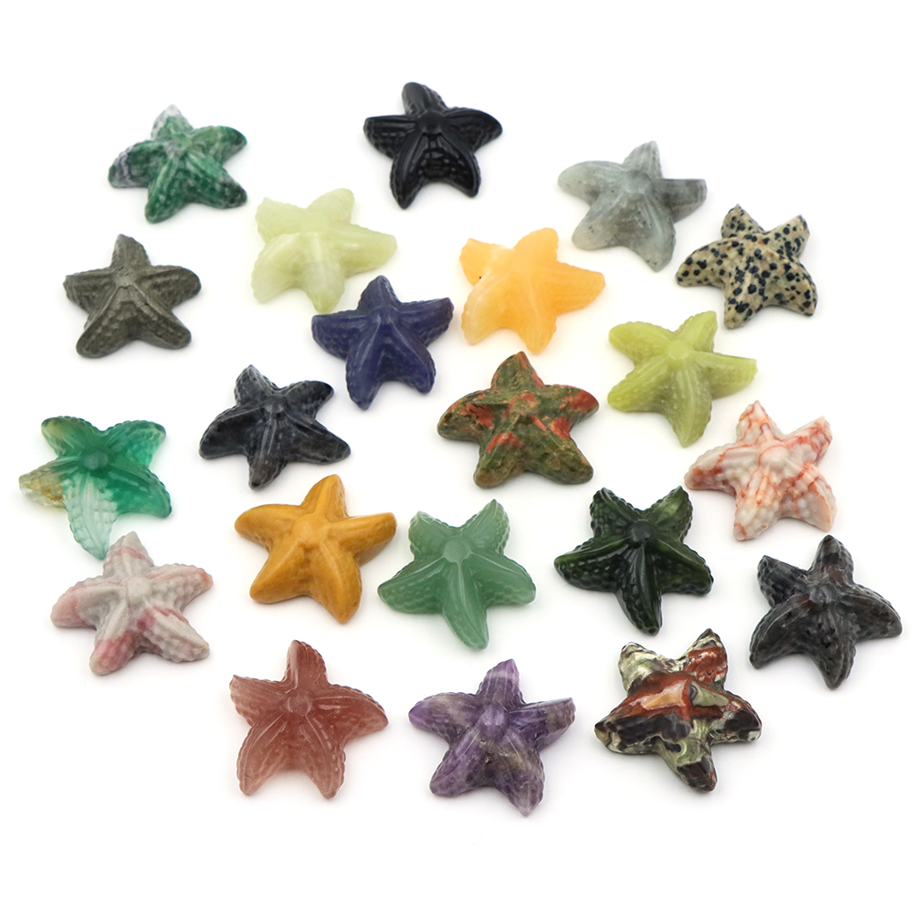 35mm 불가사리 모양 조각상 해양 동물 천연석 치유  - Aquarium Marine Fish 리뷰 및 가격